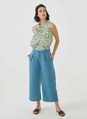 Culotte Pants Petrol Blue from Shop Like You Give a Damn