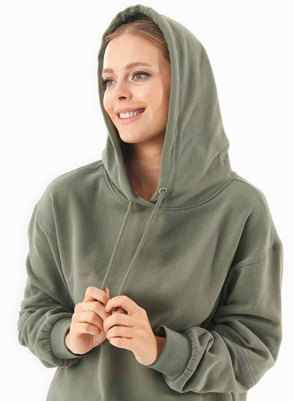 Sweat Hoodie Organic Cotton Mid Olive from Shop Like You Give a Damn
