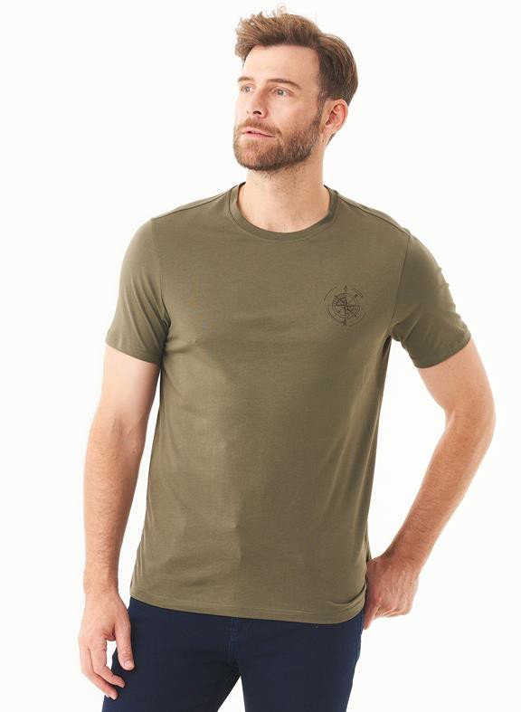T-Shirt Bio-Katien Compass Olive from Shop Like You Give a Damn