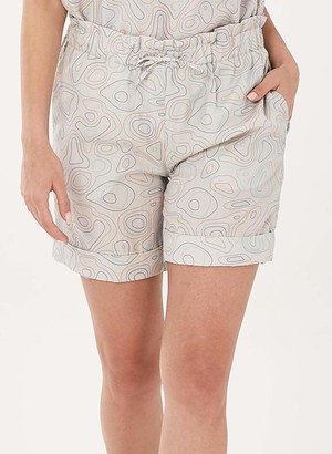 Paperbag Shorts Print Light Grey from Shop Like You Give a Damn