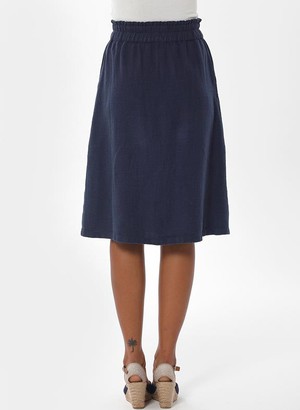 Skirt Buttons Dark Blue from Shop Like You Give a Damn