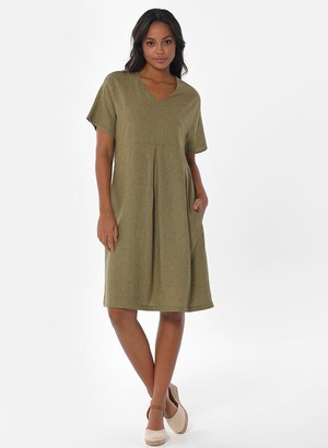 Shift Dress Olive Green from Shop Like You Give a Damn