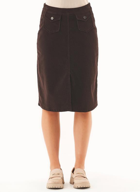 Project Cece Skirt Organic Corduroy Espresso