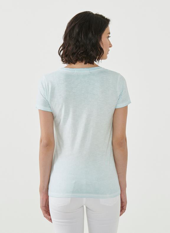T-Shirt Organic Cotton Print Light Blue from Shop Like You Give a Damn