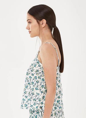 Spaghetti Straps Top Flowers Blue from Shop Like You Give a Damn