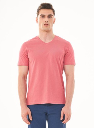 Basic V-Neck T-Shirt Desert Rose from Shop Like You Give a Damn