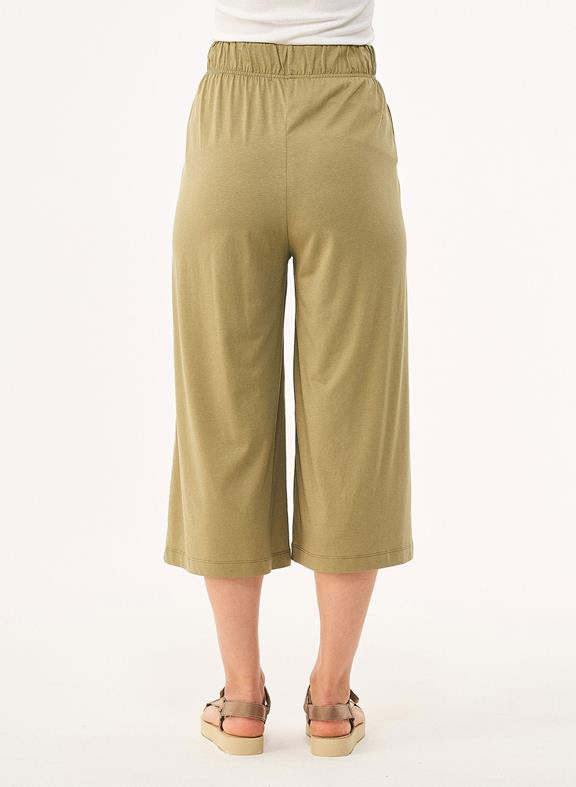 Trousers 3/4 Length Olive from Shop Like You Give a Damn