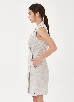 Midi Dress Print Light Grey from Shop Like You Give a Damn