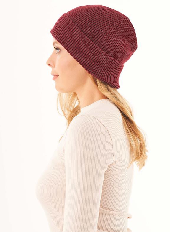 Unisex Beanie Organic Cotton Bordeaux from Shop Like You Give a Damn