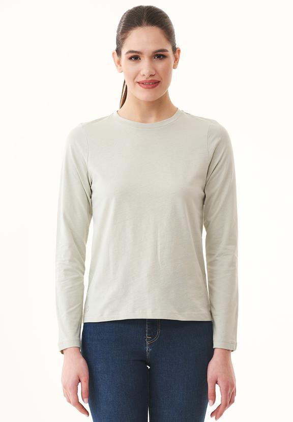 T-Shirt Long Sleeve Olive Branch Green from Shop Like You Give a Damn