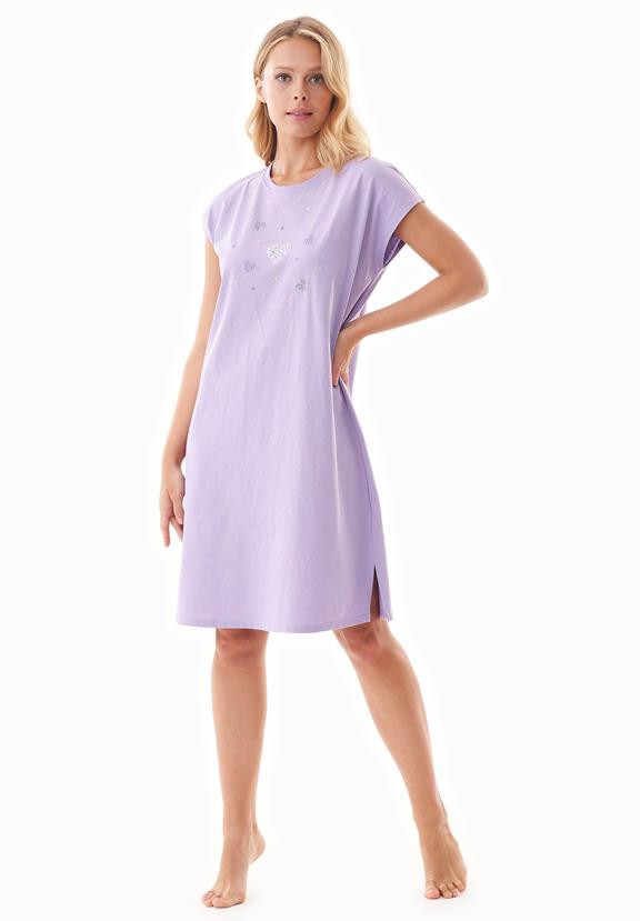 Night Gown With Print Danveer Lavender Purple from Shop Like You Give a Damn