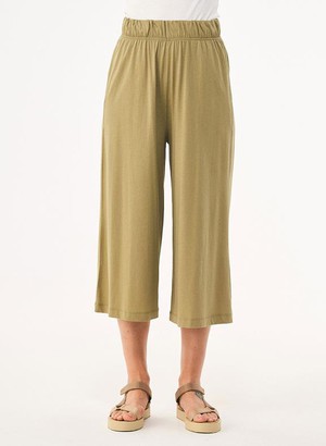 Trousers 3/4 Length Olive from Shop Like You Give a Damn