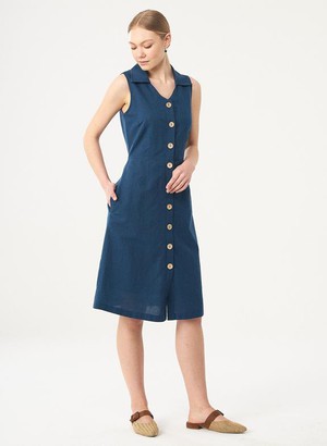 Shirt Dress Linen Organic Cotton Blue from Shop Like You Give a Damn