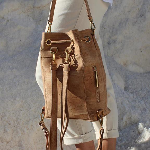 Bucket Bag Backpack Gamma Cork from Shop Like You Give a Damn