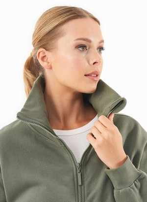 Soft Touch Sweat Jacket Olive from Shop Like You Give a Damn