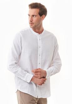 Shirt With Stand Up Collar White via Shop Like You Give a Damn