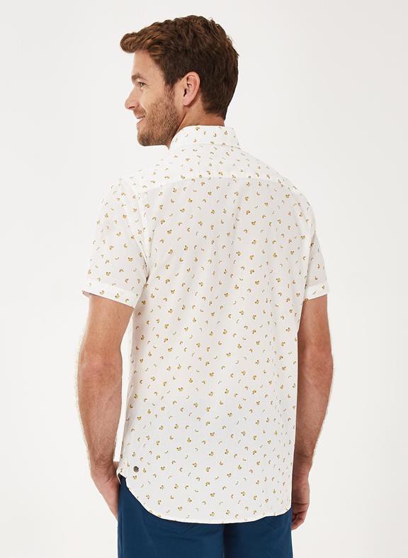 Shirt Short Sleeves Yellow Print White from Shop Like You Give a Damn