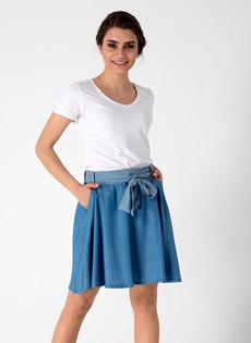 Tencelâ¢ Denim Skirt With Pockets via Shop Like You Give a Damn