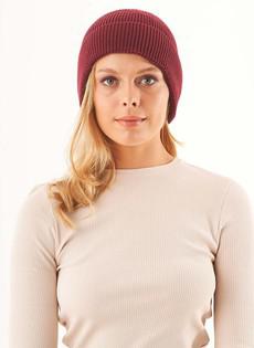 Unisex Beanie Organic Cotton Bordeaux from Shop Like You Give a Damn