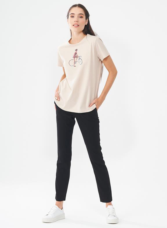 T-Shirt Bicycle Print Cream from Shop Like You Give a Damn