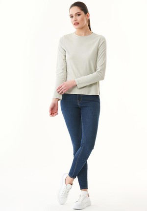 T-Shirt Long Sleeve Olive Branch Green from Shop Like You Give a Damn