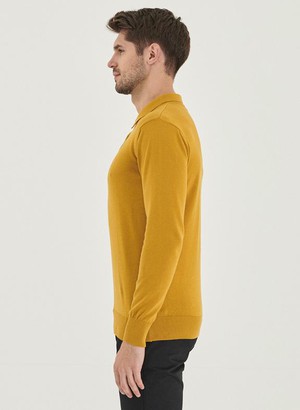 Polo Long Sleeves Organic Cotton Yellow from Shop Like You Give a Damn