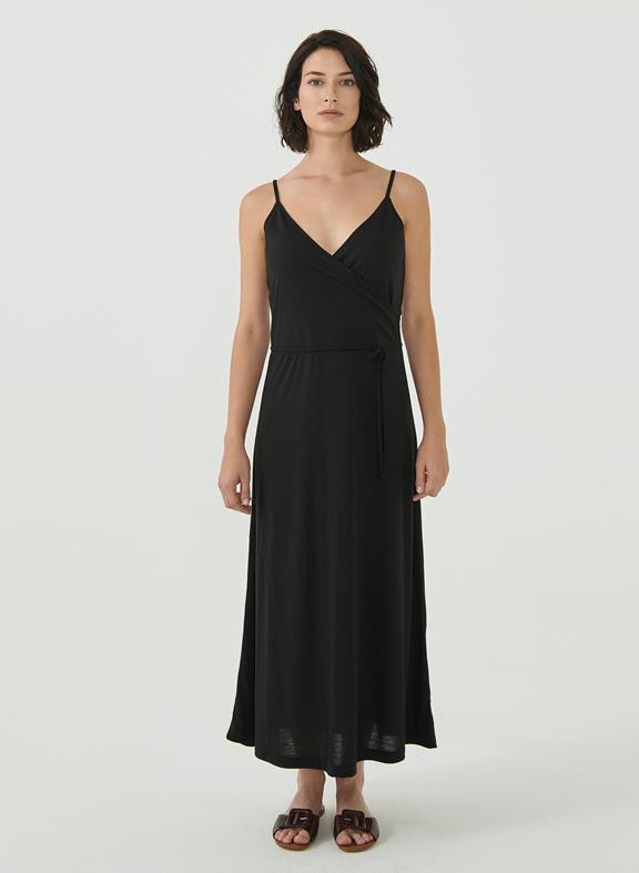 Jersey Wrap Dress Black from Shop Like You Give a Damn