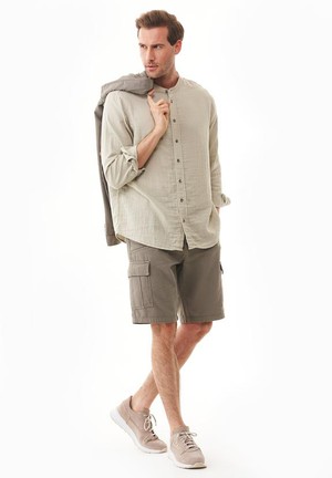 Shirt With Stand Up Collar Tint Green from Shop Like You Give a Damn