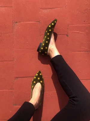 Flats Coccinelle Green from Shop Like You Give a Damn