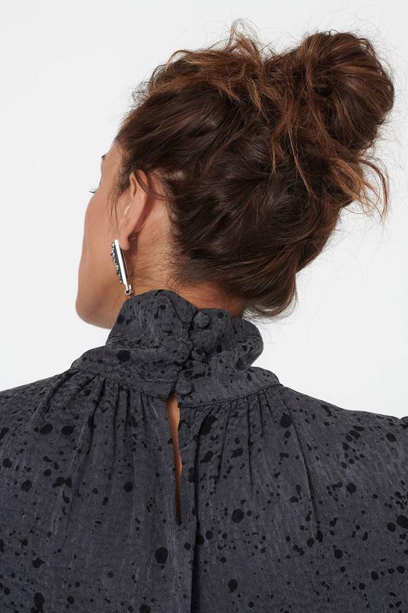 Blouse Malali Charcoal Spots Grey from Shop Like You Give a Damn