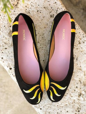 Ballerinas Sun Set Black & Yellow from Shop Like You Give a Damn