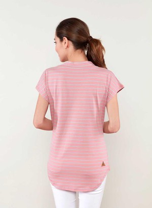 T-Shirt Contrast Seams Peachy Grey from Shop Like You Give a Damn