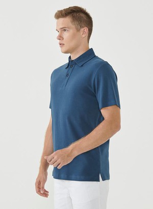 Polo Shirt Organic Cotton Dark Blue from Shop Like You Give a Damn