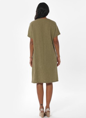 Shift Dress Olive Green from Shop Like You Give a Damn