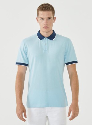 Polo Shirt Organic Cotton Light Blue from Shop Like You Give a Damn