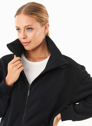 Soft-Touch Sweat Jacket Black from Shop Like You Give a Damn