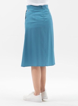 Pleated Midi Skirt Blue from Shop Like You Give a Damn