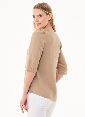 Top Ecovero Linen Beige from Shop Like You Give a Damn