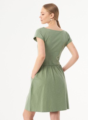 Slub Jersey Dress Fern Green from Shop Like You Give a Damn