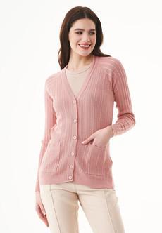 Cardigan With Buttons Dusty Blush via Shop Like You Give a Damn