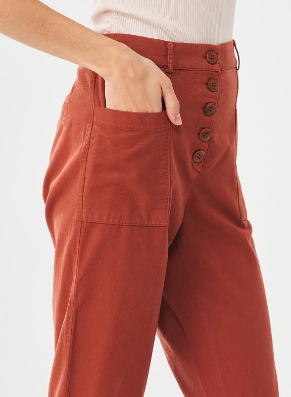 Pants Dark Orange Brown from Shop Like You Give a Damn