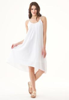 Dress Spaghetti Strap White via Shop Like You Give a Damn