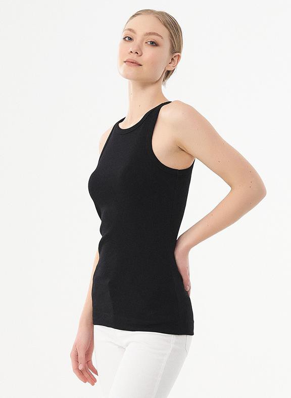 Ribbed Top Organic Cotton Black from Shop Like You Give a Damn