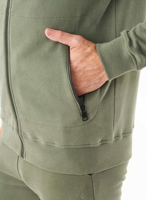 Soft Touch Sweat Jacket Mid Olive from Shop Like You Give a Damn