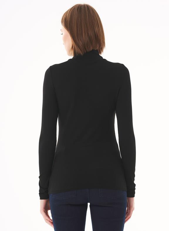 Long Sleeve Turtleneck Top Black from Shop Like You Give a Damn