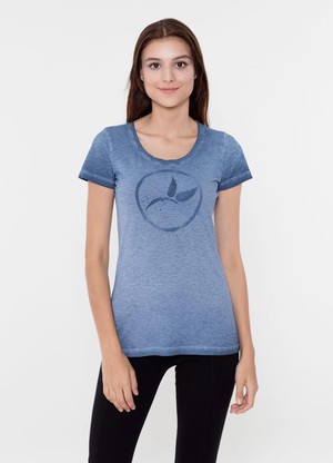 T-Shirt Organic Cotton Print Blue from Shop Like You Give a Damn