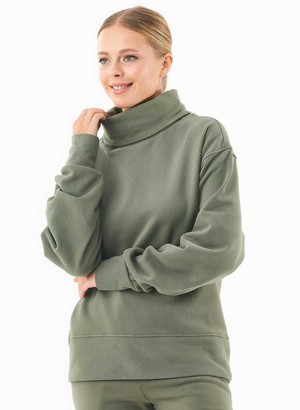 Sweater Turtleneck Organic Cotton Olive from Shop Like You Give a Damn