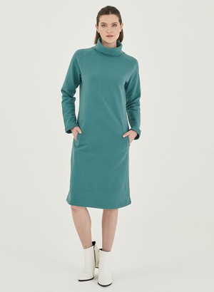 Sweat Dress With Collar Blue from Shop Like You Give a Damn