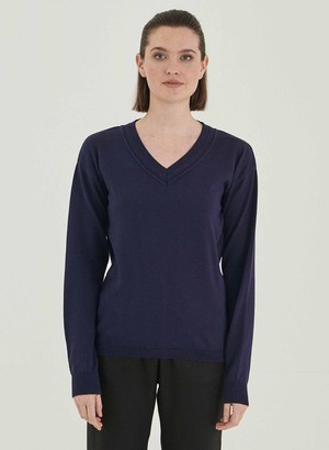 Trui V-Hals Navy from Shop Like You Give a Damn
