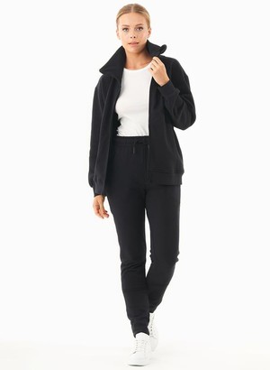 Soft-Touch Sweat Jacket Black from Shop Like You Give a Damn